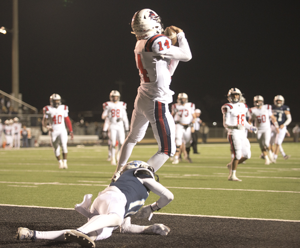 Aubrey high school sports football action photography.